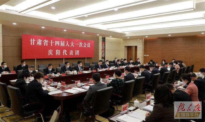 省十四屆人大一次會(huì)議慶陽代表團(tuán)審議省人大常委會(huì)和省法檢“兩院”工作報(bào)告