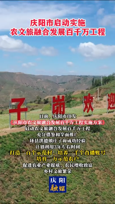 【V視】慶陽市啟動(dòng)實(shí)施農(nóng)文旅融合發(fā)展百千萬工程
