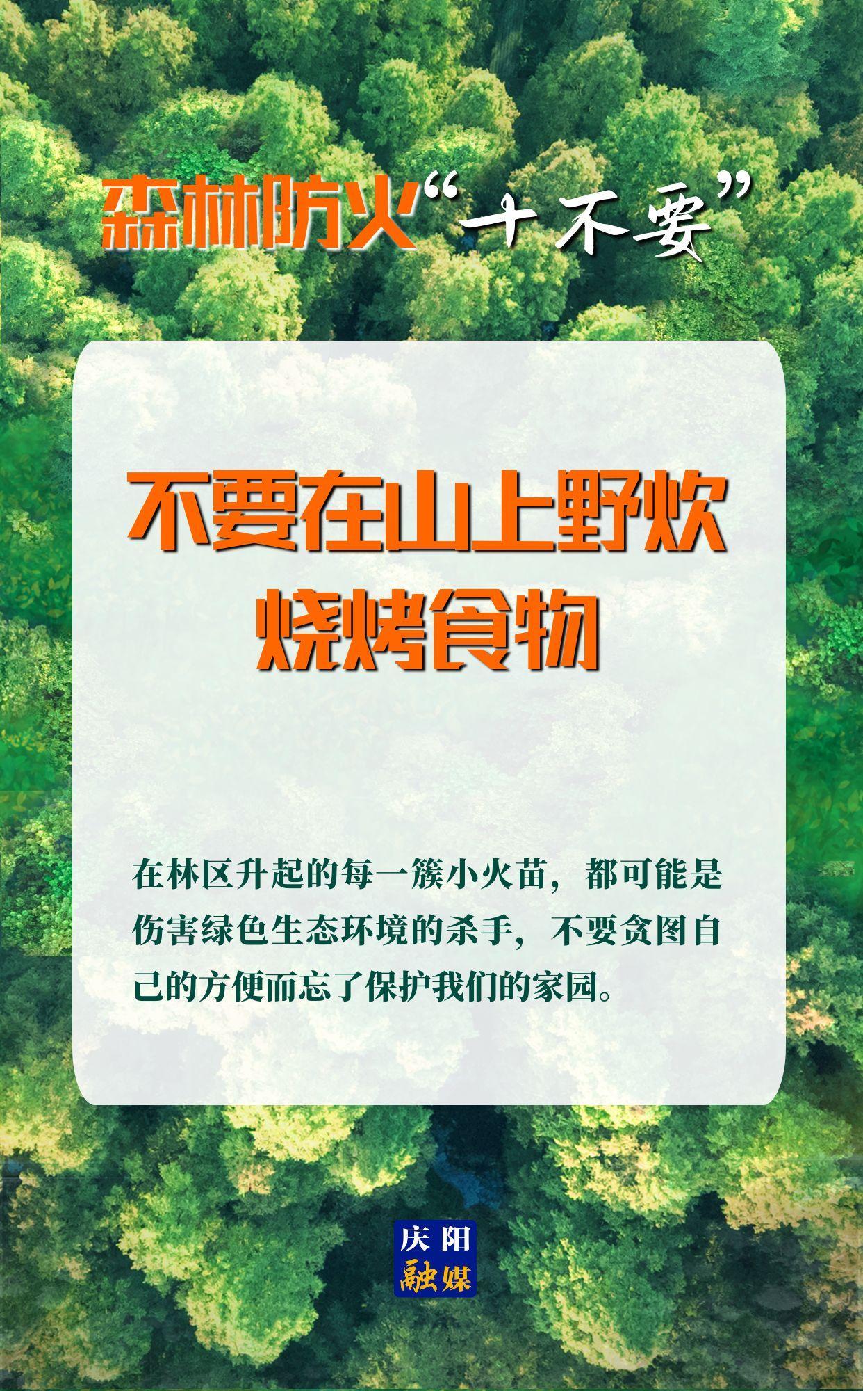 【微海報】森林防火“十不要”③丨不要在山上野炊、燒烤食物