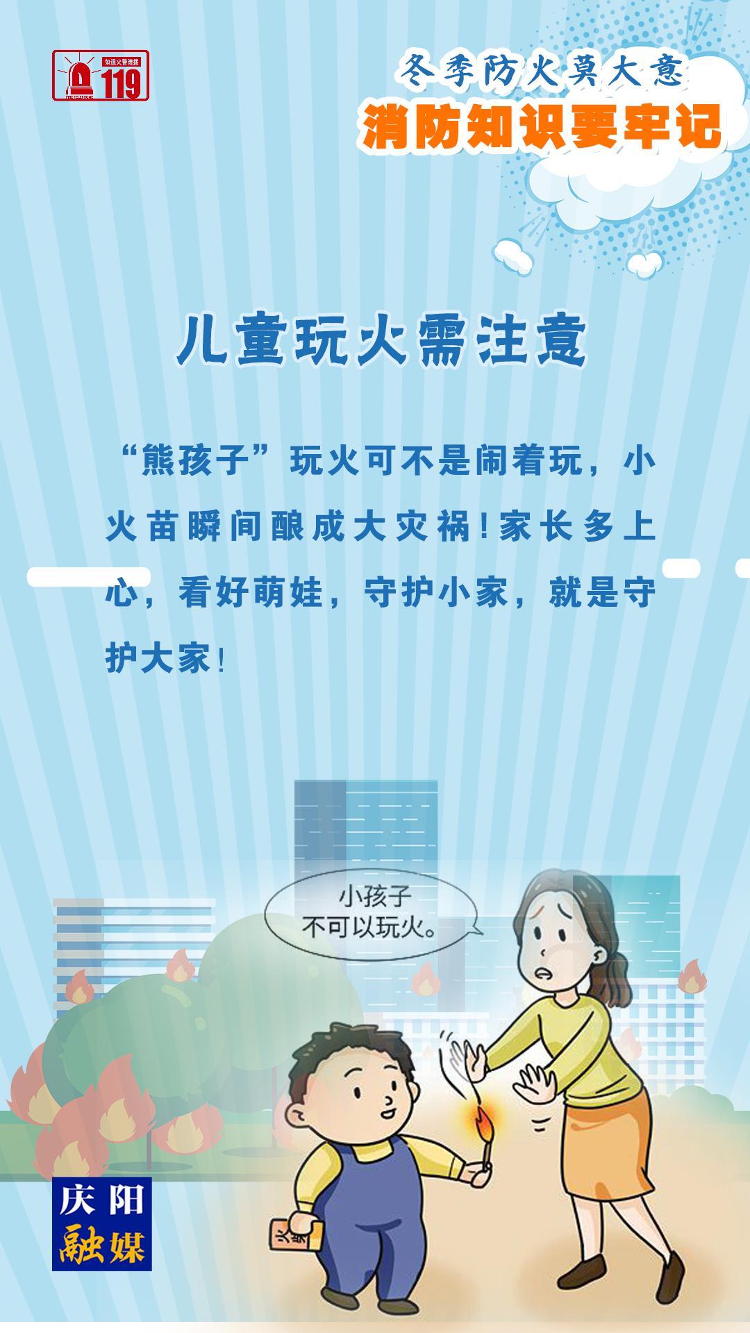 【微海報】冬季防火莫大意，兒童玩火需注意！