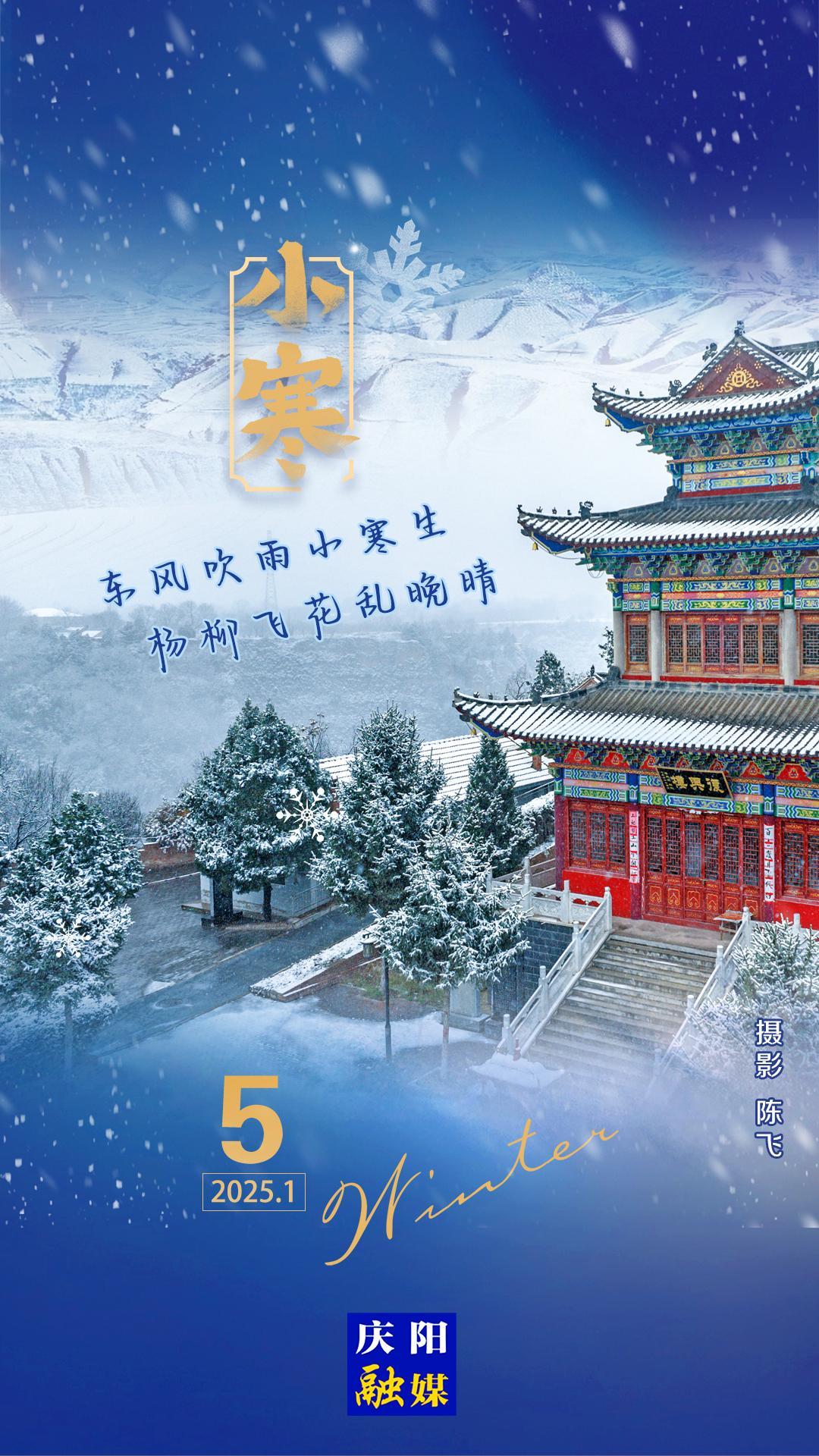 【二十四節(jié)氣·小寒】微海報(bào)丨東風(fēng)吹雨小寒生 楊柳飛花亂晚晴
