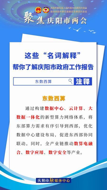 海報(bào)｜這些“名詞解釋”，幫你了解慶陽市政府工作報(bào)告（2）