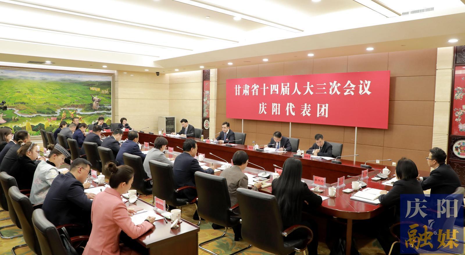 省十四屆人大三次會(huì)議慶陽代表團(tuán)審議省人大常委會(huì)和省法檢“兩院”工作報(bào)告