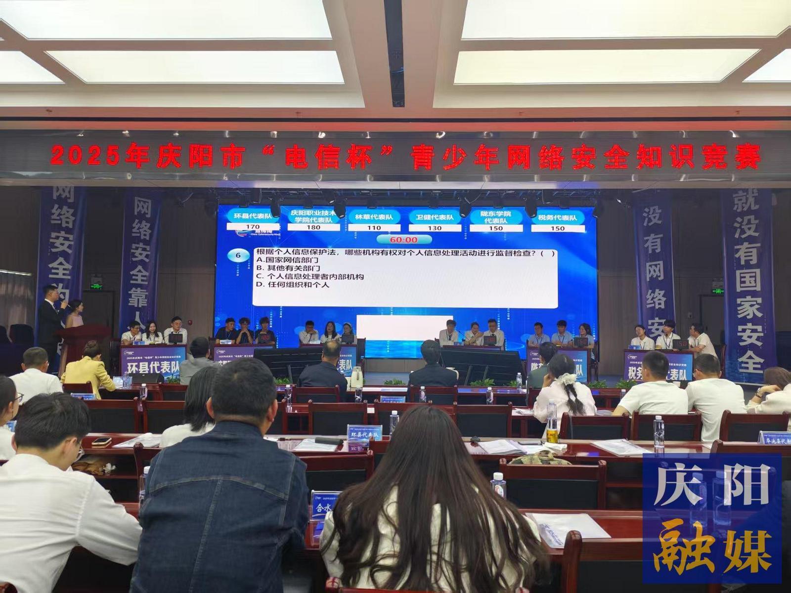 慶陽(yáng)市舉辦“電信杯”青少年網(wǎng)絡(luò)安全知識(shí)競(jìng)賽